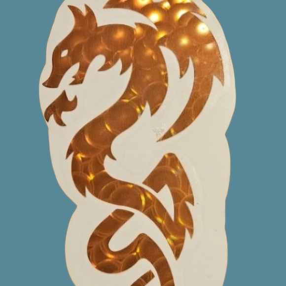 Metallic Copper Dragon Wall/Window Sticker - Picture 6 of 6
